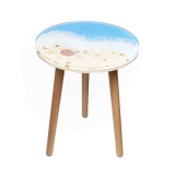 Resin Side Table Shell Beach 40x40x51.5cm