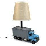 USB powered LED Lamp Container Truck 21x13x27cm Blue