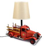 USB powered LED Lamp Fire Engine 32x15x31cm Red