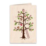 Wooden Greeting Card 11x16cm - Tree of Life