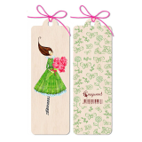 Wooden Bookmark 4.5x14cm - Flowers