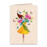 Wooden Greeting Card 11x16cm - The Hug