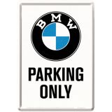 Nostalgic-Art Metal Postcard BMW Parking Only 10x14cm