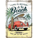 Nostalgic-Art Metal Postcard Life is Better at the Beach 10x14cm
