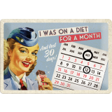 Nostalgic-Art Medium Sign Calendar On a Diet 20x30cm
