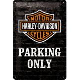 Nostalgic-Art Medium Sign Harley Original Logo - Parking Only 20x30cm