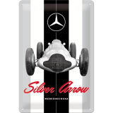 Nostalgic-Art Medium Sign Mercedes-Benz Silver Arrow 20x30cm