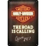 Nostalgic-Art Medium Sign Harley-Davidson Road is Calling 20x30cm