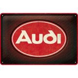 Nostalgic-Art Medium Sign Audi Logo Red Shine 20x30cm