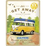 Nostalgic-Art Large Sign VW Bulli - Let's Get Away! 30x40cm