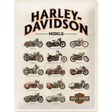 Nostalgic-Art Large Sign Harley-Davidson Model Chart 30x40cm