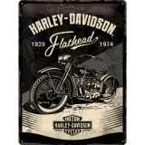 Nostalgic-Art Large Sign Harley-Davidson Flathead Black 30x40cm