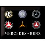 Nostalgic-Art Large Sign Mercedes-Benz Logo Evolution 30x40cm
