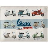 Nostalgic-Art Large Sign Vespa Model Chart 30x40cm