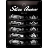 Nostalgic-Art Large Sign Mercedes-Benz Silver Arrows Chart 30x40cm