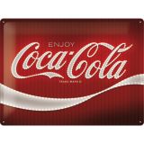 Nostalgic-Art Large Sign Coca-Cola Logo Red Lights 30x40cm