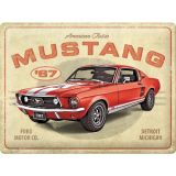 Nostalgic-Art Large Sign Ford Mustang - Red 1967 GT 30x40cm