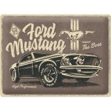 Nostalgic-Art Large Sign Ford Mustang - Meet The Boss 30x40cm