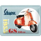 Nostalgic-Art Small Sign Vespa GS 150 Since 1955 15x20cm