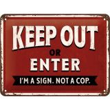 Nostalgic-Art Small Sign Keep Out or Enter 15x20cm