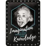 Nostalgic-Art Small Sign Einstein - Imagination & Knowledge 15x20cm