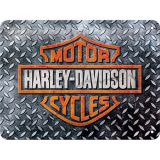 Nostalgic-Art Small Sign Harley-Davidson Diamond Plate 15x20cm