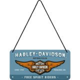 Nostalgic-Art Hanging Sign Harley-Davidson Logo Blue 10x20cm