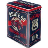 Nostalgic-Art Tin Storage Box Large Route 66 Motor Oil 10x14x20cm