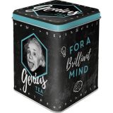 Nostalgic-Art Tea Storage Tin Einstein Genius Tea 7.5x7.5x9.5cm