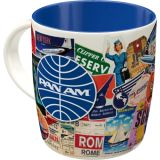 Nostalgic-Art Ceramic Mug Pan Am Travel Collage