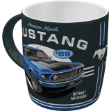 CERAMIC MUG FORD MUSTANG - 1969 MACH 1 BLUE