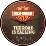 Nostalgic-Art Wall Clock Harley-Davidson - The Road is Calling 30cm