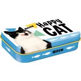 Nostalgic-Art Pet Treat Storage Tin - Happy Cat 6x9.5x2cm