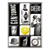 Nostalgic-Art 9pc Magnet Set Gin & Tonic