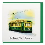 Quilled Greeting Card Melbourne Tram 15x15cm