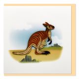Quilled Greeting Card Kangaroo 15x15cm