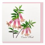 Quilled Greeting Card Common Heath Flower 15x15cm