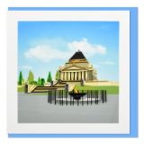 Quilled Greeting Card Shrine of Remembrance 15x15cm