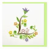 Quilled Greeting Card Love Green 15x15cm