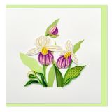 Quilled Greeting Card Orchid 15x15cm