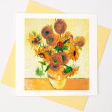 Quilled Greeting Card Vase with Sunflowers 15x15cm