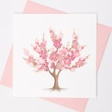 Quilled Greeting Card Blossom Tree 15x15cm