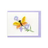 Quilled Mini Greeting Card Butterfly 8.5x6.4cm