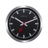 NeXtime Station Stripe Clock 19cm Black