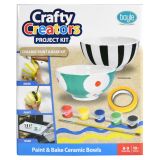 Crafty Creators Ceramic Paint and Bake Bowls Project Kit