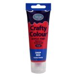 Crafty Colour Acrylics Paint 75ml Deep Red