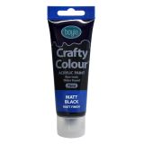 Crafty Colour Acrylic Paint 75ml Matt Black