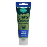 Crafty Colour Acrylic Paint 75ml Olive Green