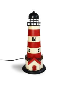 USB powered LED Lamp Lighthouse 13x13x32cm Red