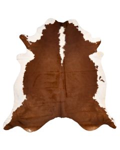 Genuine Cowhide Rug Brown and White Regular 3,40 - 4,00sqm